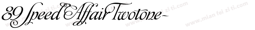 89 Speed Affair Twotone字体转换